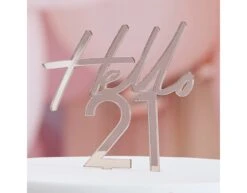 Rose Gouden Taarttopper 21 Jaar 10m -Feestspullen Winkel rose gouden taarttopper 21 jaar 10m 2