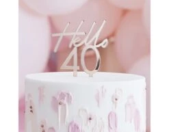 Rose Gouden Taarttopper 40 Jaar 10cm -Feestspullen Winkel rose gouden taarttopper 40 jaar 10cm 2