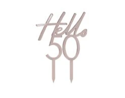 Rose Gouden Taarttopper 50 Jaar 10cm