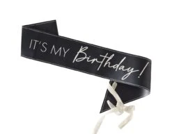 Sash It's My Birthday Black And Nude