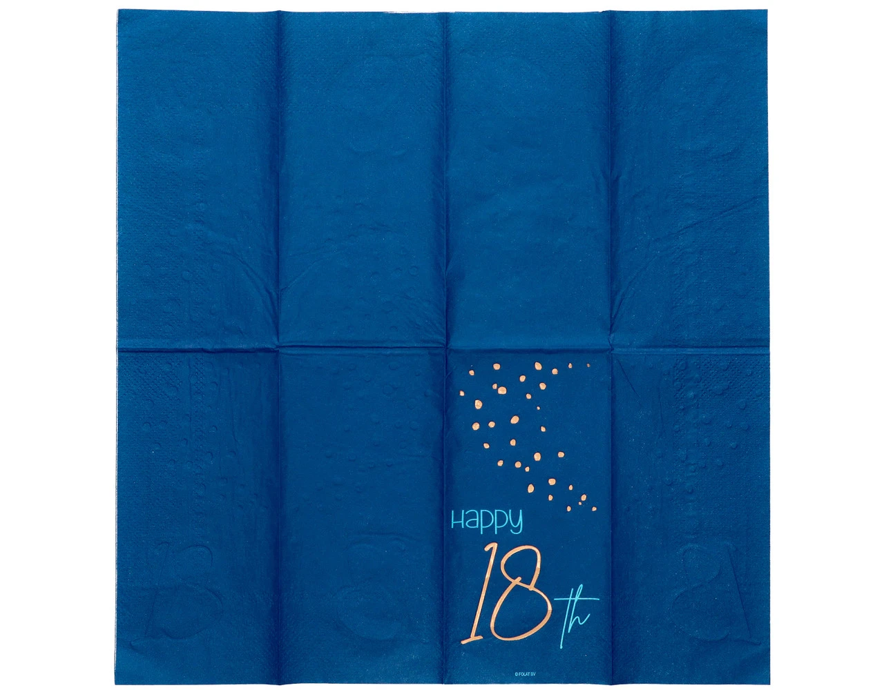 Servetten 18 Jaar Blauw 33cm 10st 4 Servetten 18 Jaar Blauw 33cm 10st - Afbeelding 4