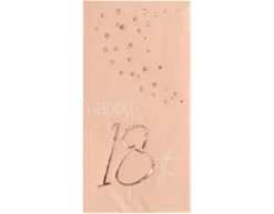 Servetten 18 Jaar Rose Goud 33cm 10st