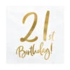 Servetten 21 Jaar Wit 33cm 20st