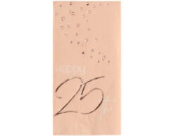 Servetten 25 Jaar Rose Goud 33cm 10st