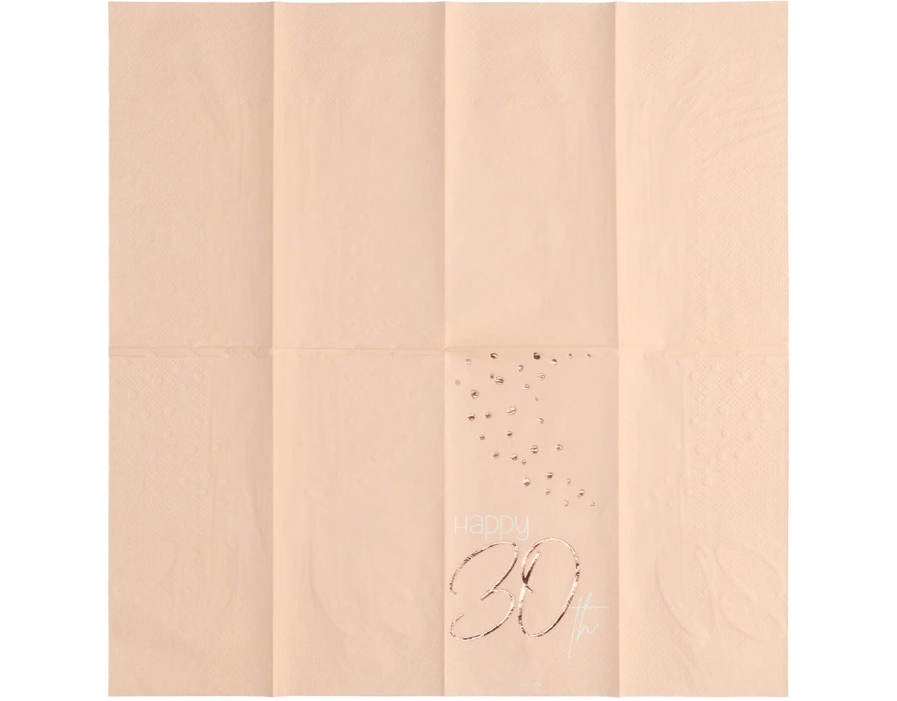 Servetten 30 Jaar Rose Goud 33cm 10st 2 Servetten 30 Jaar Rose Goud 33cm 10st - Afbeelding 2