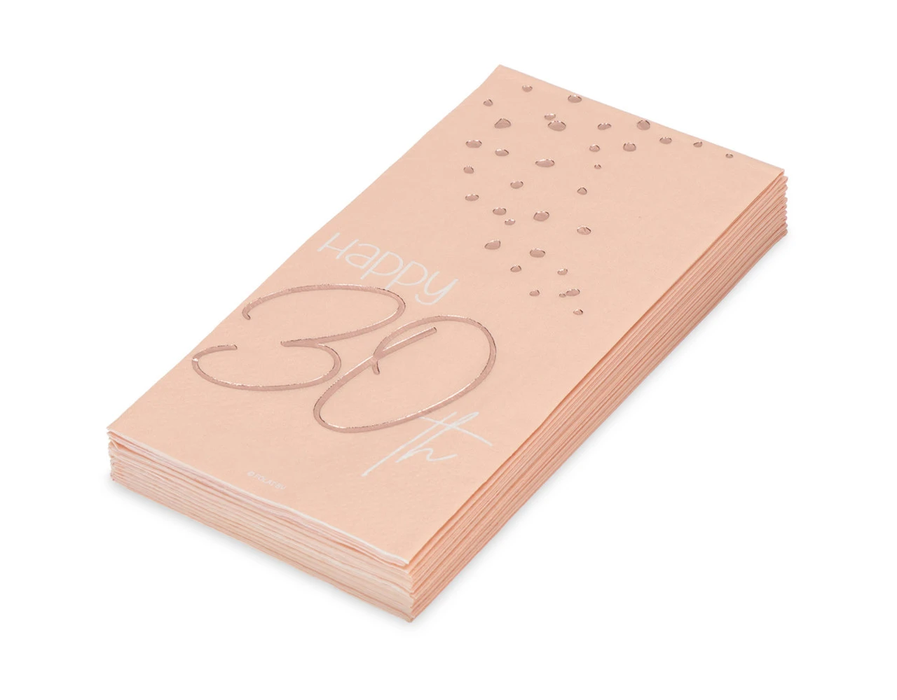 Servetten 30 Jaar Rose Goud 33cm 10st 4 Servetten 30 Jaar Rose Goud 33cm 10st - Afbeelding 4