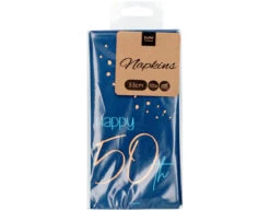 Servetten 50 Jaar Blauw 33cm 10st -Feestspullen Winkel servetten 50 jaar blauw 33cm 10st 5