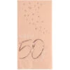 Servetten 50 Jaar Rose Goud 33cm 10st