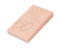 Servetten 50 Jaar Rose Goud 33cm 10st -Feestspullen Winkel servetten 50 jaar rose goud 33cm 10st 3