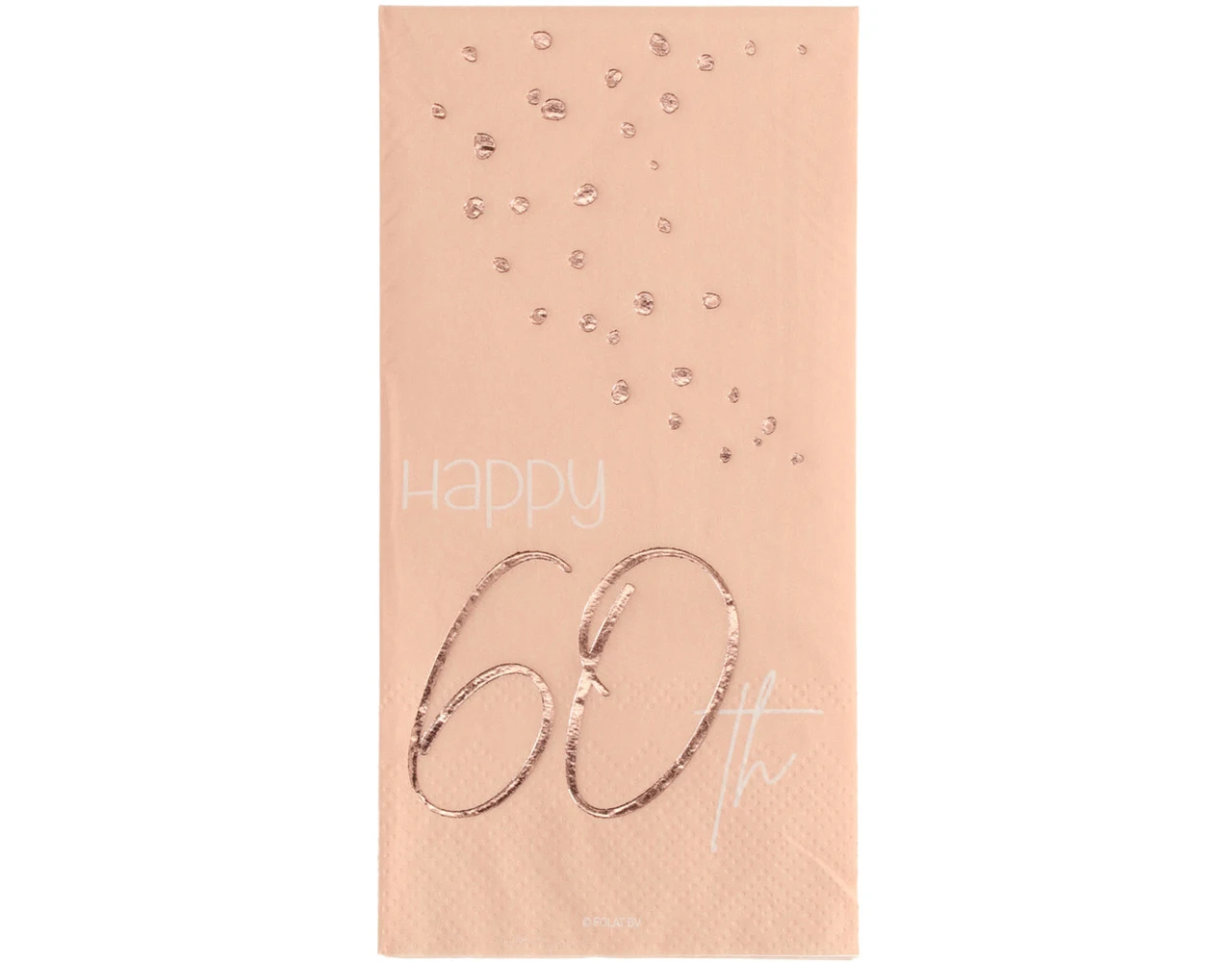 Servetten 60 Jaar Rose Goud 33cm 10st 1 Servetten 60 Jaar Rose Goud 33cm 10st
