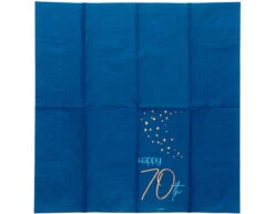 Servetten 70 Jaar Blauw 33cm 10st -Feestspullen Winkel servetten 70 jaar blauw 33cm 10st 3