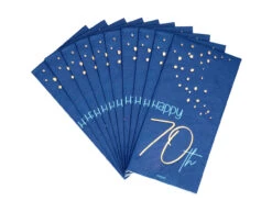Servetten 70 Jaar Blauw 33cm 10st -Feestspullen Winkel servetten 70 jaar blauw 33cm 10st 4