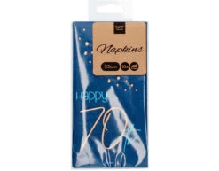 Servetten 70 Jaar Blauw 33cm 10st -Feestspullen Winkel servetten 70 jaar blauw 33cm 10st 5