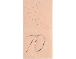 Servetten 70 Jaar Rose Goud 33cm 10st