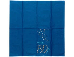 Servetten 80 Jaar Blauw 33cm 10st -Feestspullen Winkel servetten 80 jaar blauw 33cm 10st 3
