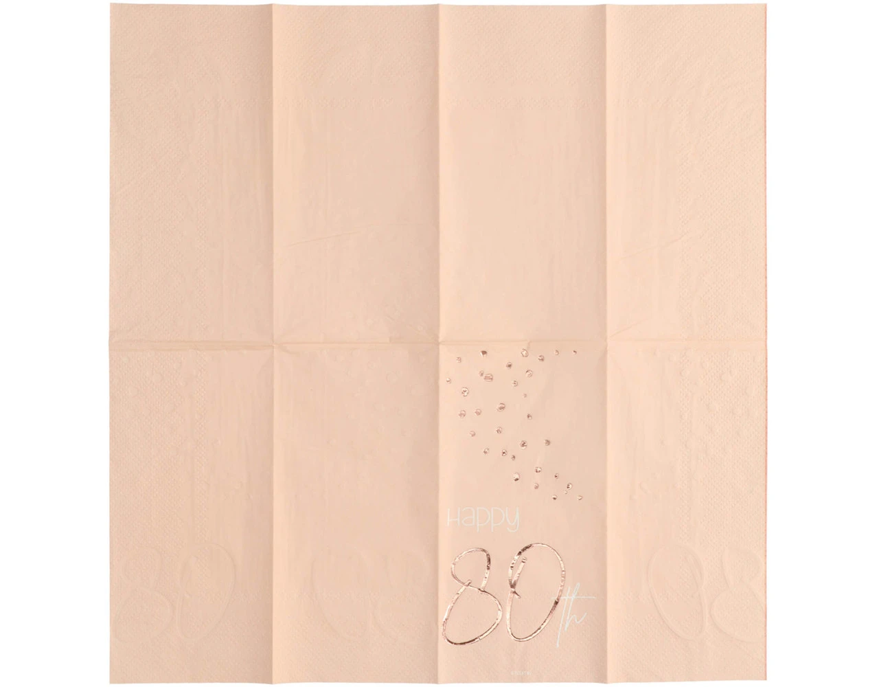 Servetten 80 Jaar Rose Goud 33cm 10st 2 Servetten 80 Jaar Rose Goud 33cm 10st - Afbeelding 2