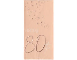 Servetten 80 Jaar Rose Goud 33cm 10st