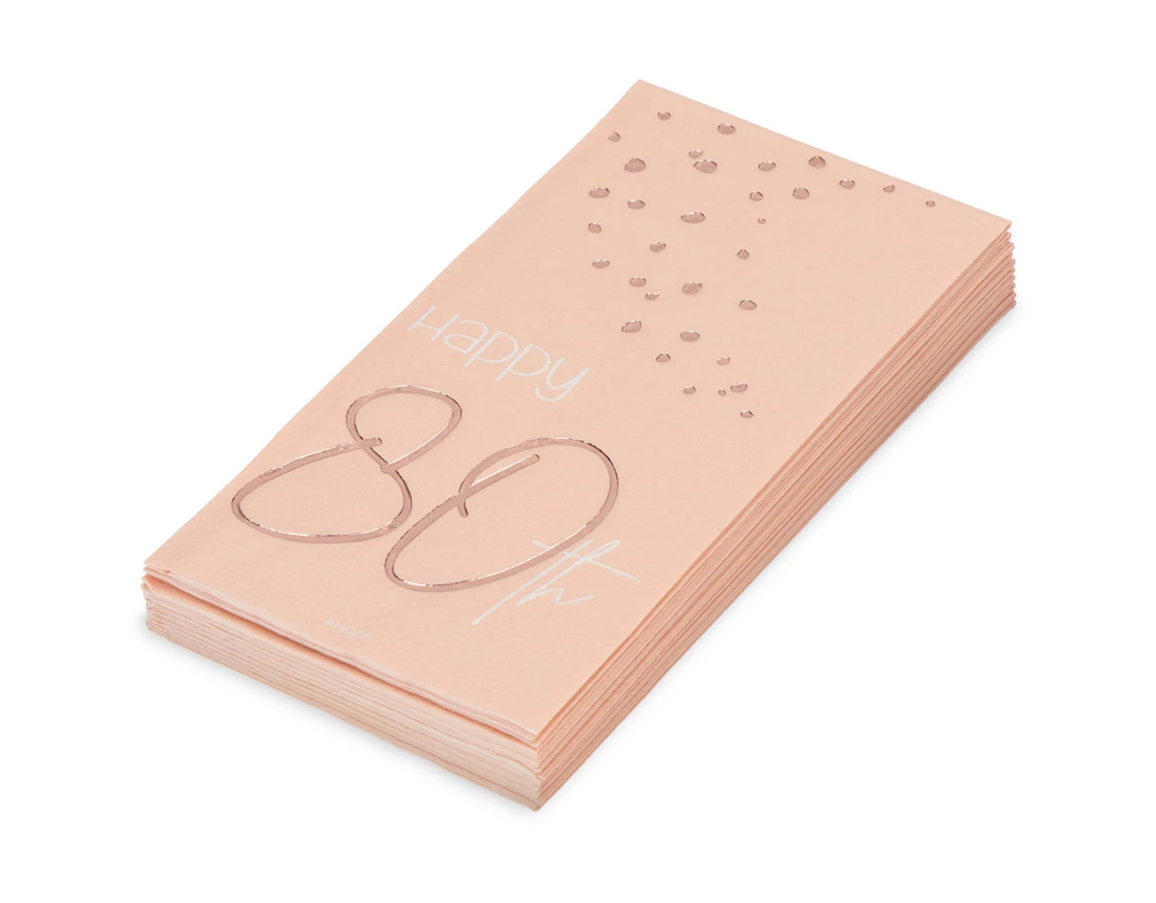 Servetten 80 Jaar Rose Goud 33cm 10st 4 Servetten 80 Jaar Rose Goud 33cm 10st - Afbeelding 4