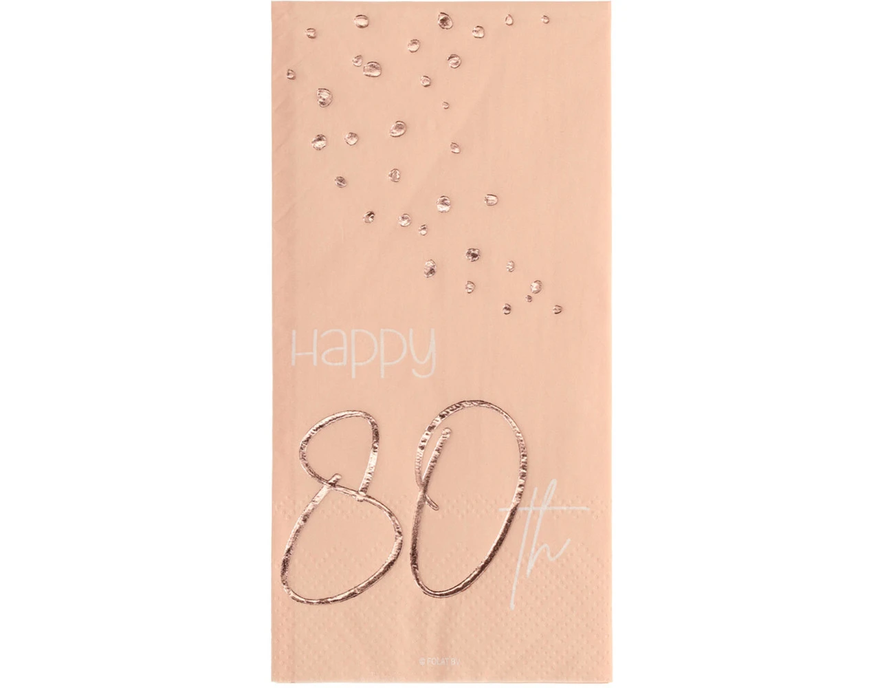 Servetten 80 Jaar Rose Goud 33cm 10st 1 Servetten 80 Jaar Rose Goud 33cm 10st