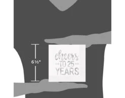 Servetten Cheers To 25 Year Zilver 25cm 16st -Feestspullen Winkel servetten cheers to 25 year zilver 25cm 16st 2