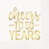 Servetten Cheers To 50 Years Goud 25cm 16st