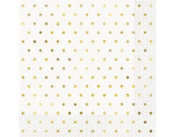 Servetten Confetti Goud 25cm 16st