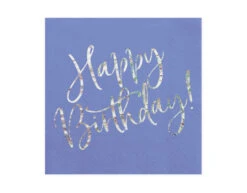 Servetten Happy Birthday Blauw 33cm 20st