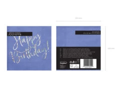 Servetten Happy Birthday Blauw 33cm 20st -Feestspullen Winkel servetten happy birthday blauw 33cm 20st 3