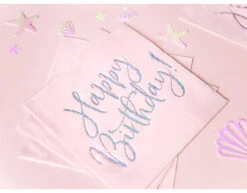 Servetten Happy Birthday Lichtroze 33cm 20st -Feestspullen Winkel servetten happy birthday lichtroze 33cm 20st 2