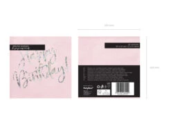 Servetten Happy Birthday Lichtroze 33cm 20st -Feestspullen Winkel servetten happy birthday lichtroze 33cm 20st 5