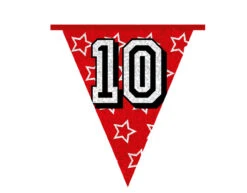 Slingers 10 Jaar Glitter 8m -Feestspullen Winkel slingers 10 jaar glitter 8m 3