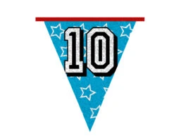 Slingers 10 Jaar Glitter 8m -Feestspullen Winkel slingers 10 jaar glitter 8m 4