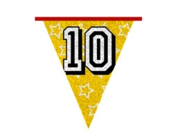 Slingers 10 Jaar Glitter 8m -Feestspullen Winkel slingers 10 jaar glitter 8m 5