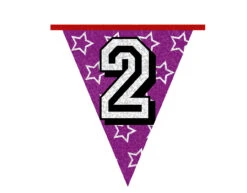 Slingers 2 Jaar Glitter 8m -Feestspullen Winkel slingers 2 jaar glitter 8m 2