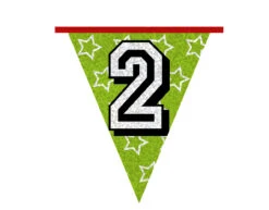 Slingers 2 Jaar Glitter 8m -Feestspullen Winkel slingers 2 jaar glitter 8m 4