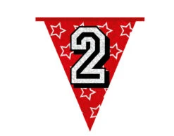 Slingers 2 Jaar Glitter 8m -Feestspullen Winkel slingers 2 jaar glitter 8m 5