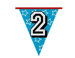 Slingers 2 Jaar Glitter 8m -Feestspullen Winkel slingers 2 jaar glitter 8m 6
