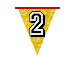 Slingers 2 Jaar Glitter 8m -Feestspullen Winkel slingers 2 jaar glitter 8m 7