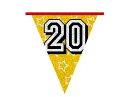 Slingers 20 Jaar Glitter 8m -Feestspullen Winkel slingers 20 jaar glitter 8m 7