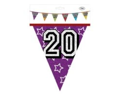 Slingers 20 Jaar Glitter 8m -Feestspullen Winkel slingers 20 jaar glitter 8m 8