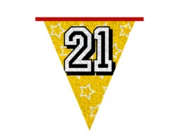 Slingers 21 Jaar Glitter 8m -Feestspullen Winkel slingers 21 jaar glitter 8m 6