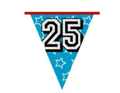 Slingers 25 Jaar Glitter 8m -Feestspullen Winkel slingers 25 jaar glitter 8m 4