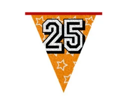 Slingers 25 Jaar Glitter 8m -Feestspullen Winkel slingers 25 jaar glitter 8m 7