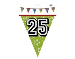 Slingers 25 Jaar Glitter 8m -Feestspullen Winkel slingers 25 jaar glitter 8m 8