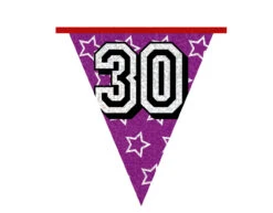 Slingers 30 Jaar Glitter 8m -Feestspullen Winkel slingers 30 jaar glitter 8m 5