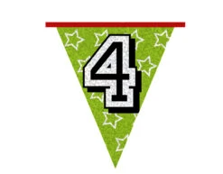 Slingers 4 Jaar Glitter 8m -Feestspullen Winkel slingers 4 jaar glitter 8m 2