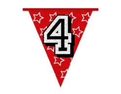 Slingers 4 Jaar Glitter 8m -Feestspullen Winkel slingers 4 jaar glitter 8m 3