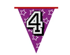 Slingers 4 Jaar Glitter 8m -Feestspullen Winkel slingers 4 jaar glitter 8m 6