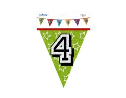 Slingers 4 Jaar Glitter 8m -Feestspullen Winkel slingers 4 jaar glitter 8m 8