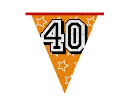 Slingers 40 Jaar Glitter 8m -Feestspullen Winkel slingers 40 jaar glitter 8m 4